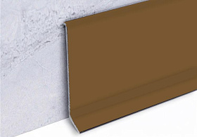 Алюминиевый напольный плинтус Русский профиль, анодированный бронза матовый, 60х11,2х2500 мм, 1 м.п